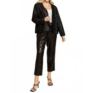 NEW JOH julia sequin jacket in black